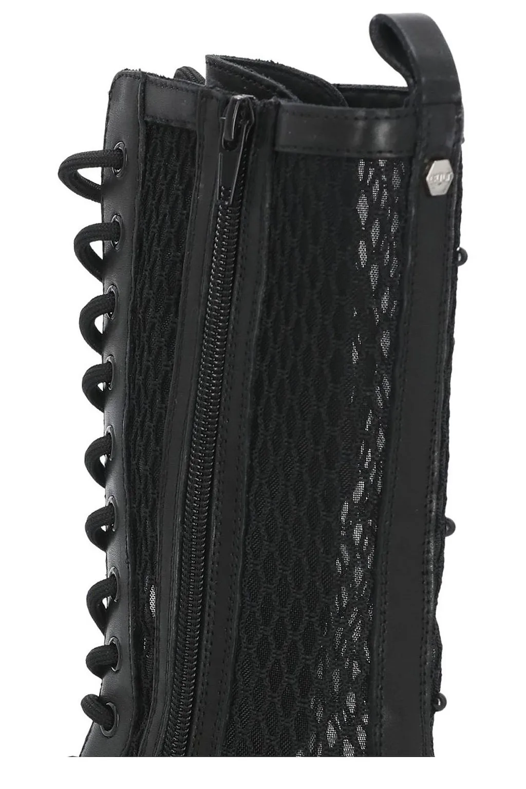 Cult Mesh Panel Lace-Up Boots