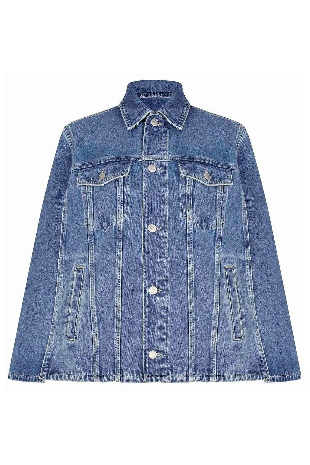 Candy Cape Sleeve Denim Jacket