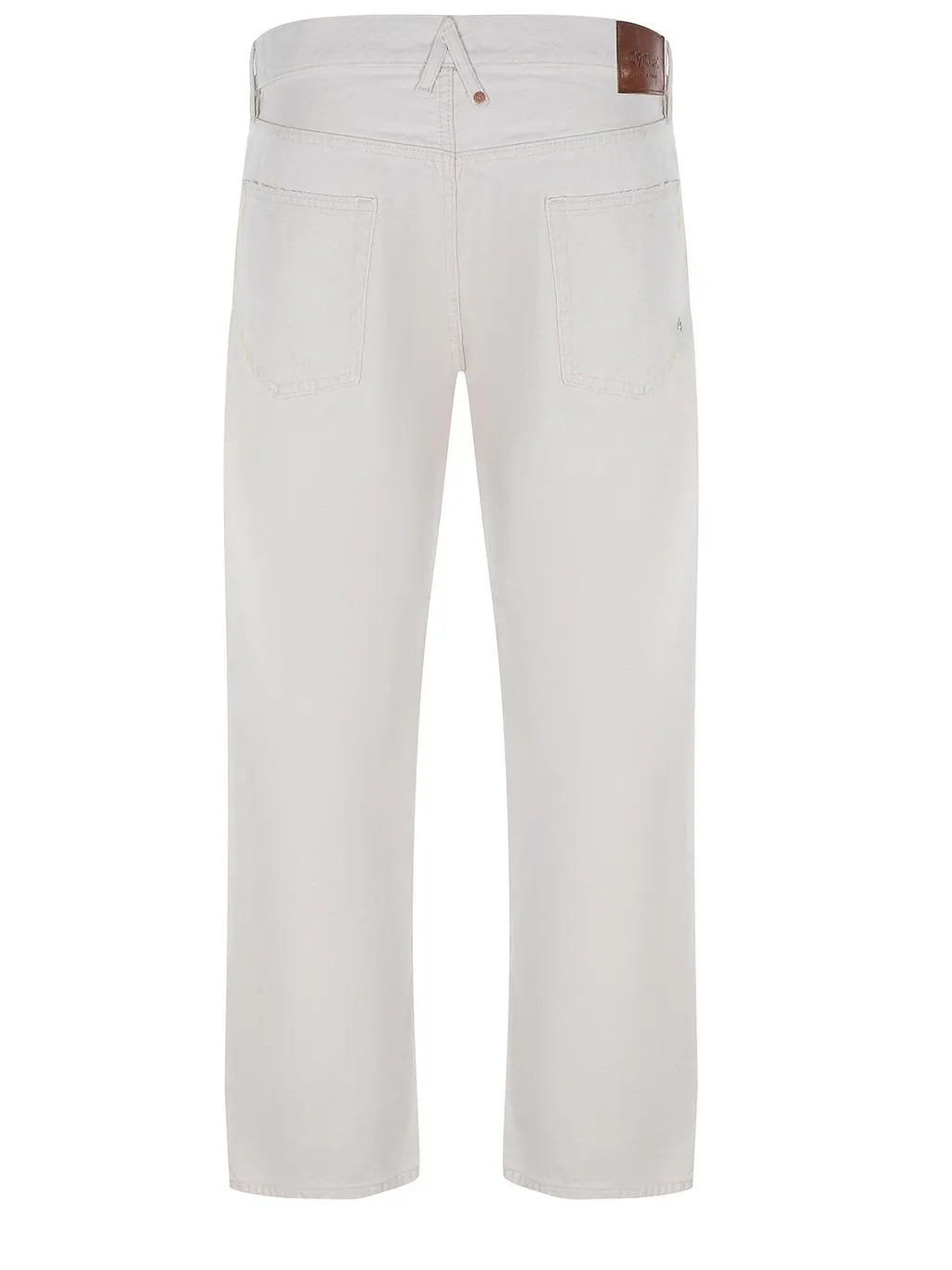Distressed Straight-Leg Jeans