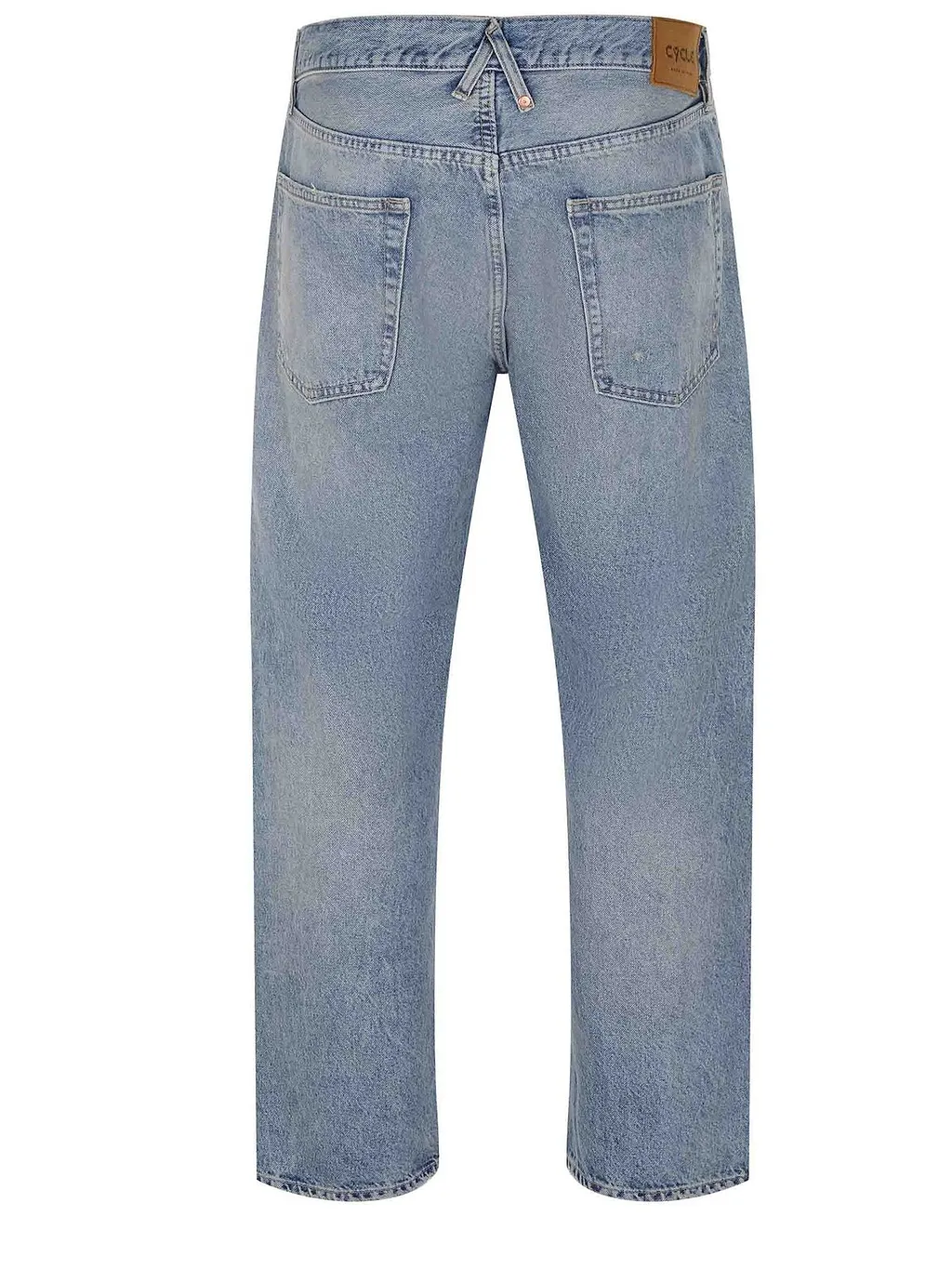 Cycle Distressed Straight-Leg Jeans