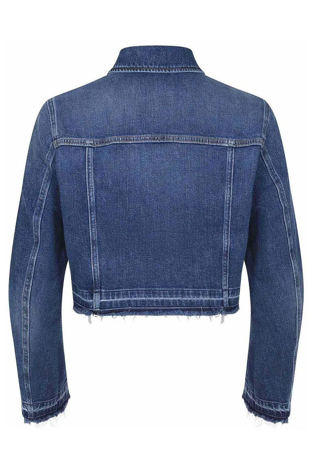 Milu Frayed Cropped Denim Jacket