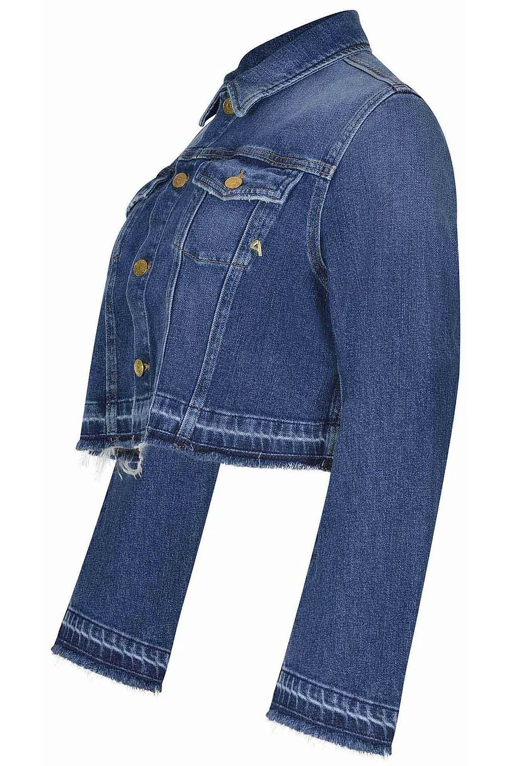 Milu Frayed Cropped Denim Jacket