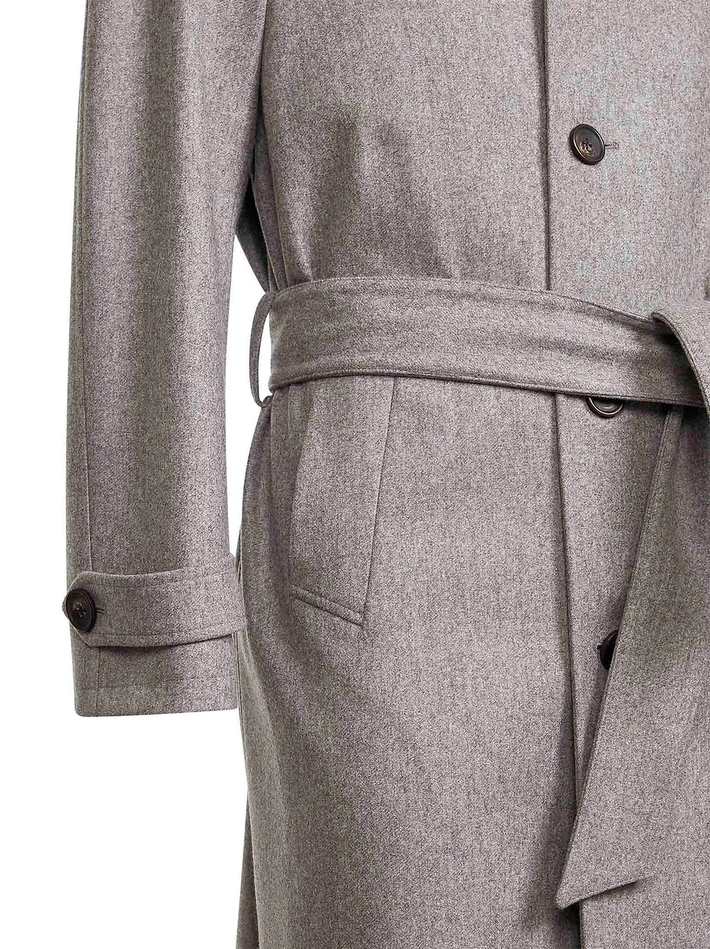 Belted Single-Breasted Coat