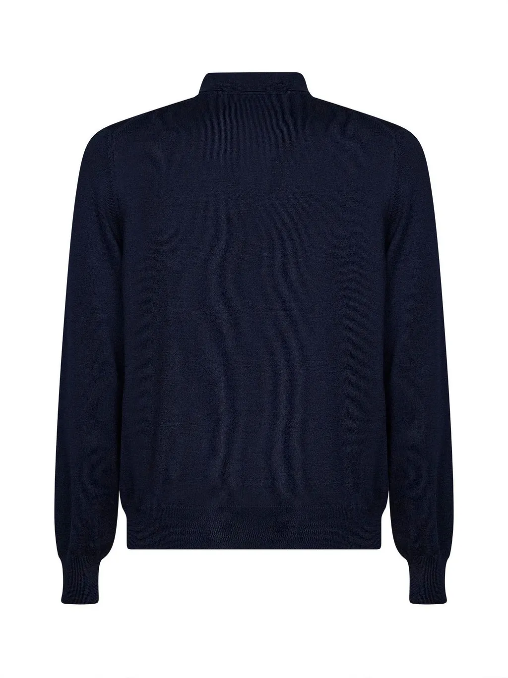 Long Sleeve Knitted Polo Shirt