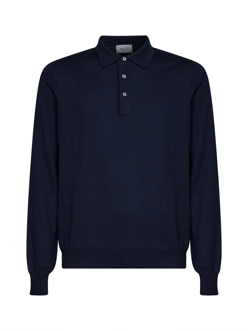 Long Sleeve Knitted Polo Shirt
