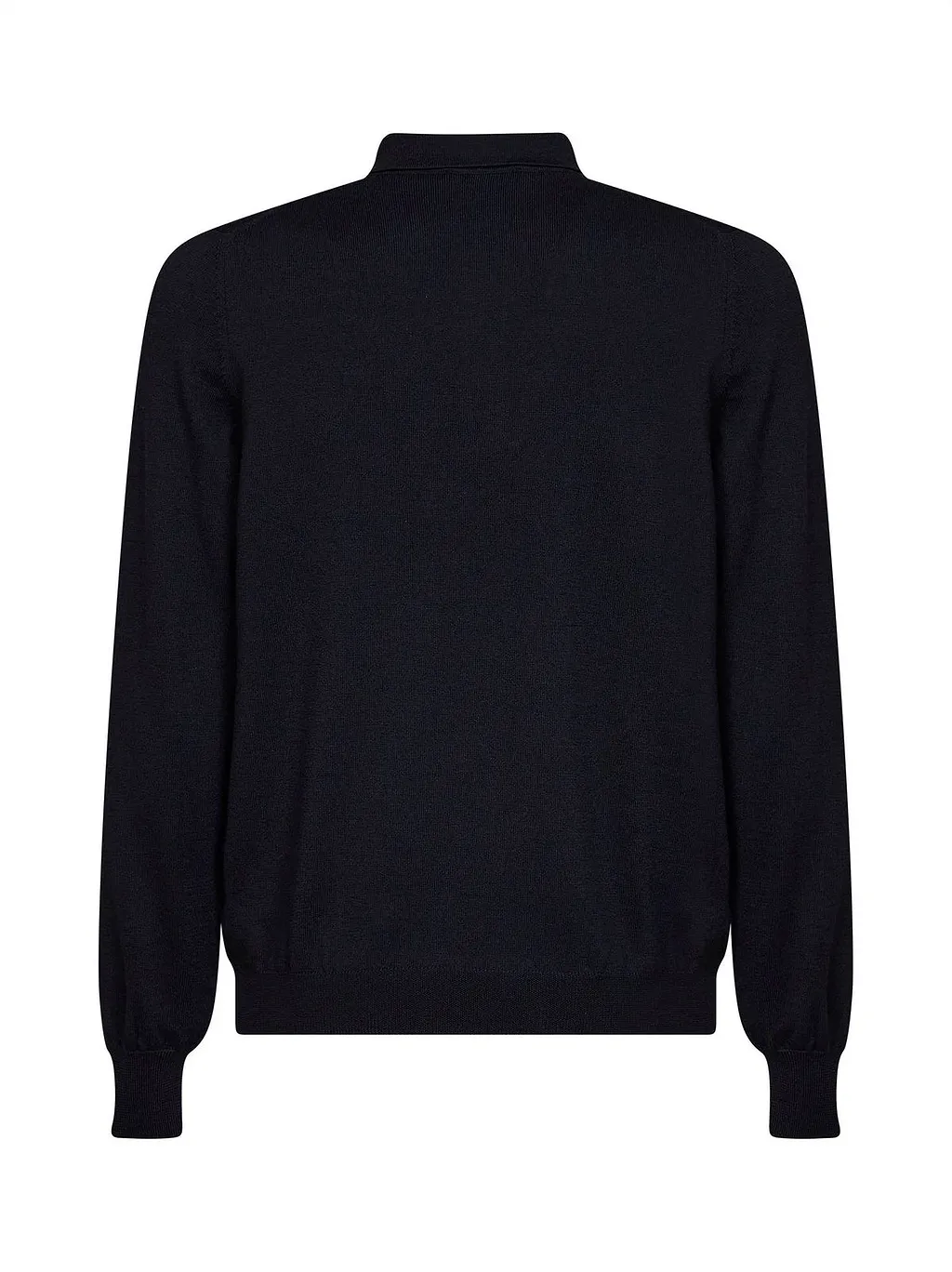 D4.0 Long-Sleeve Knitted Polo Shirt
