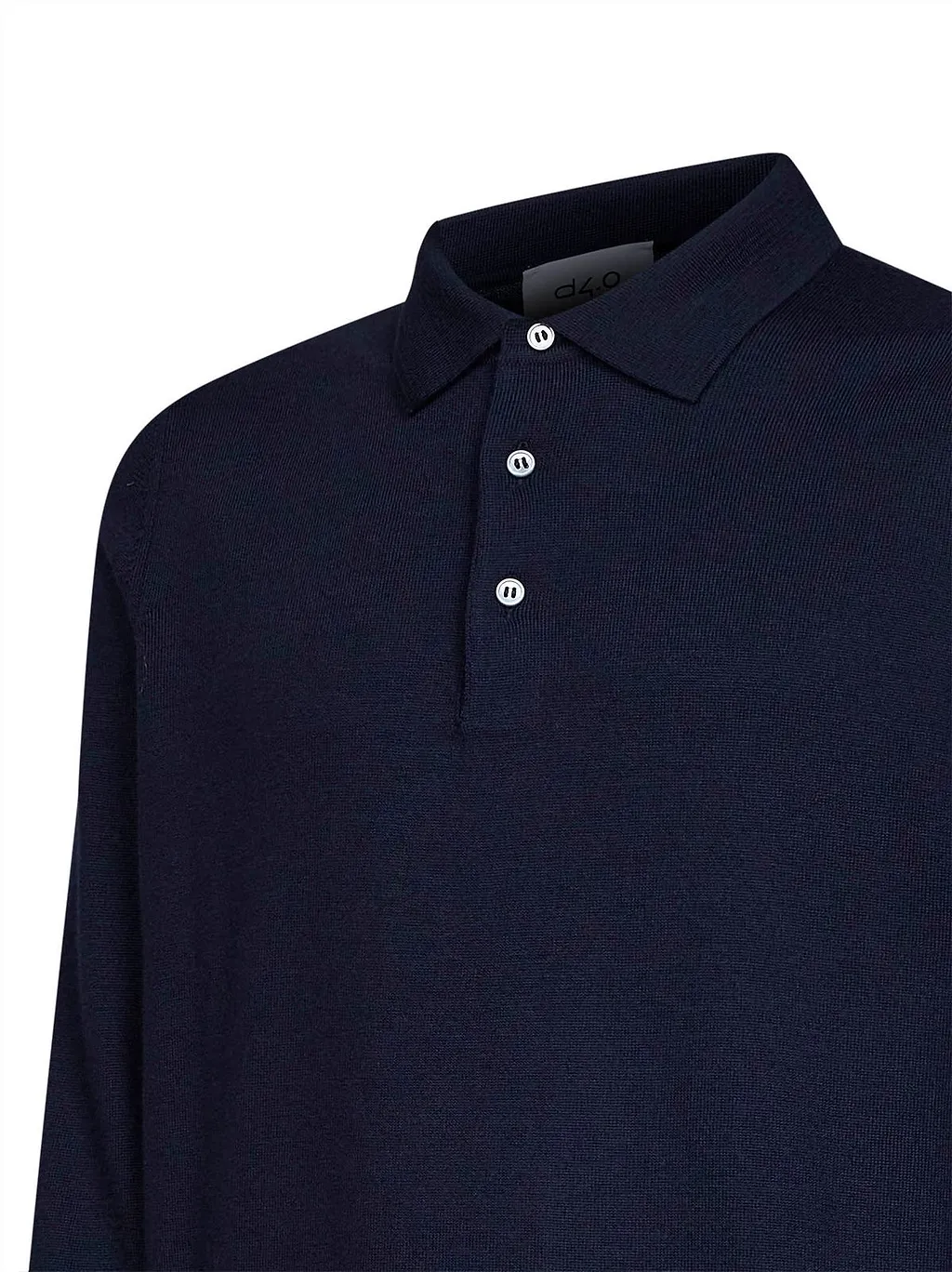 Long Sleeve Knitted Polo Shirt