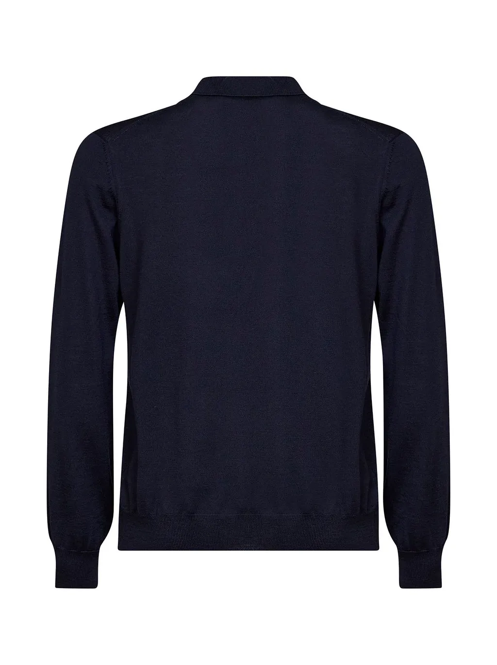 D4.0 Ribbed V-Neck Long-Sleeve Polo Shirt
