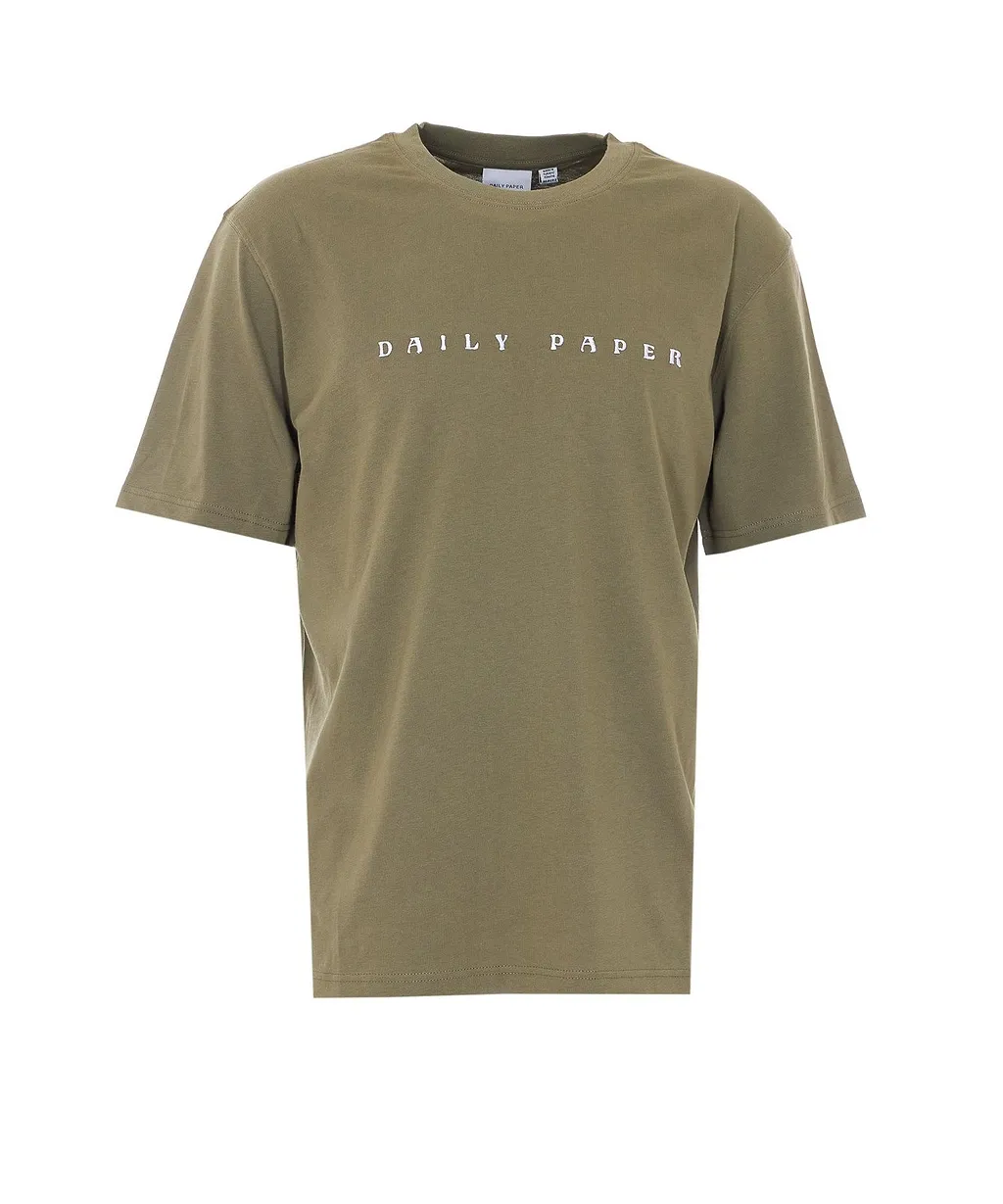 Daily Paper Logo Embroidered Crewneck T-Shirt