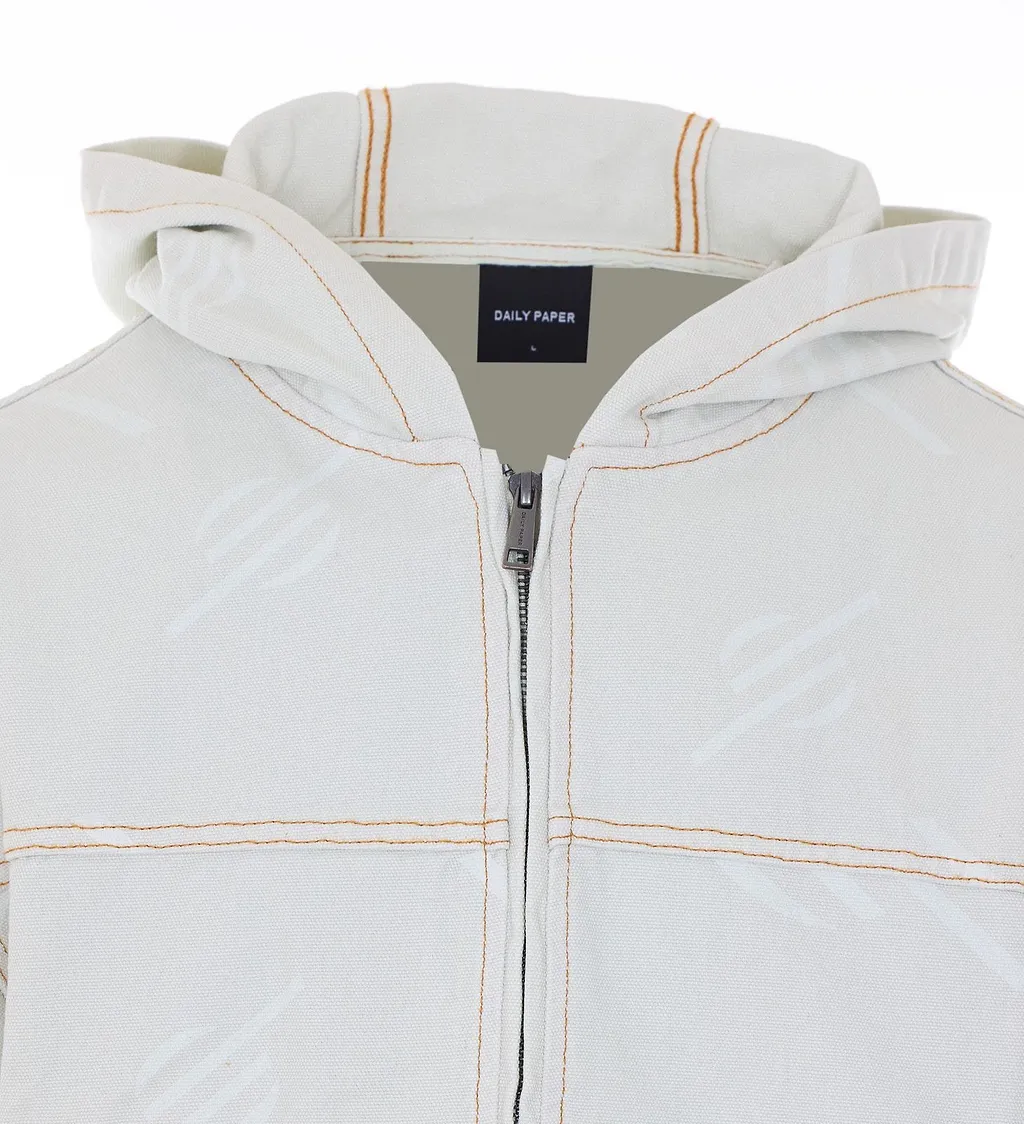 Daily Paper Monogram Zip-Up Hooded Jacket
