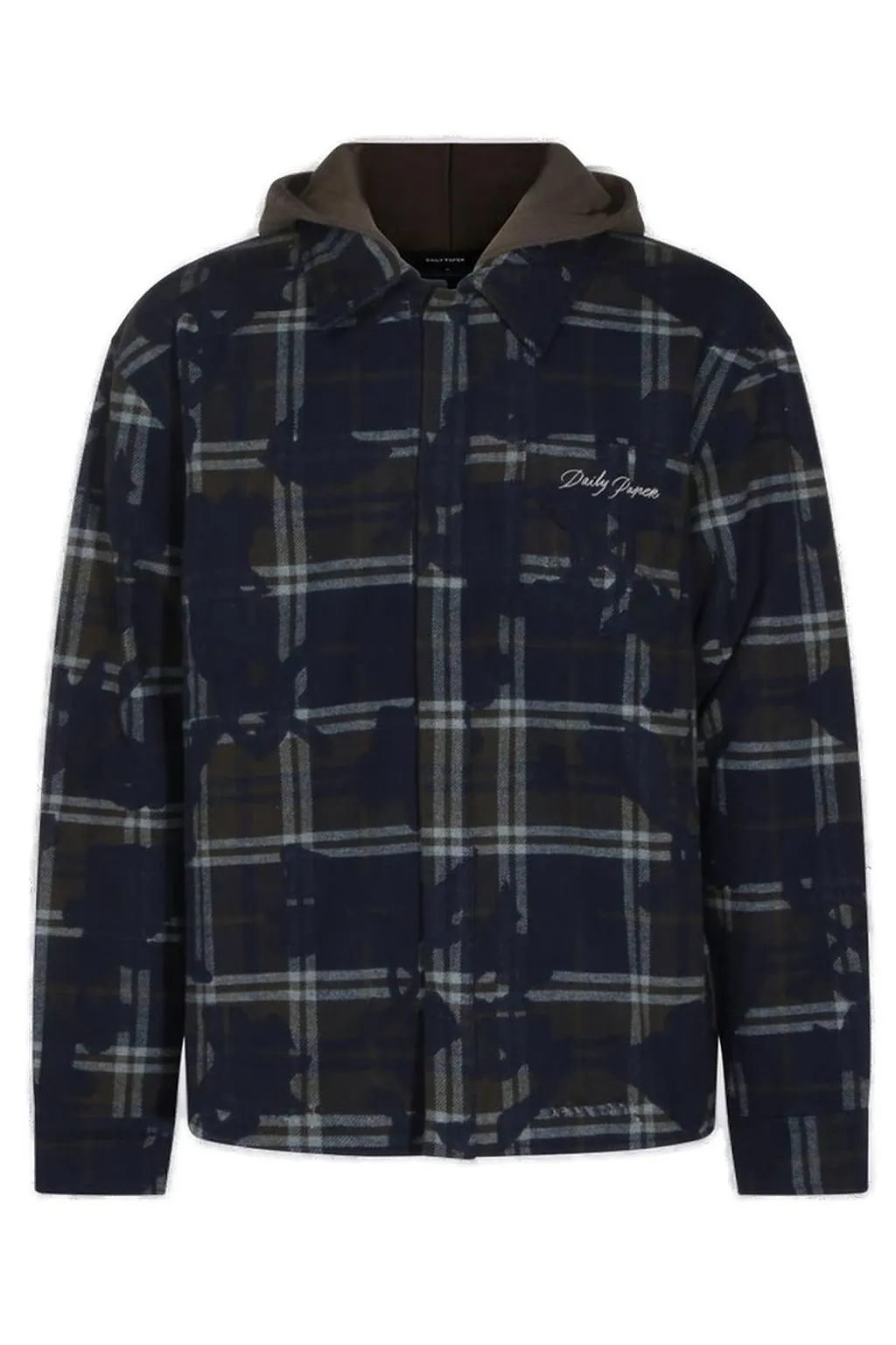 Daily Paper The Patched Check Logo Embroidered Shirt