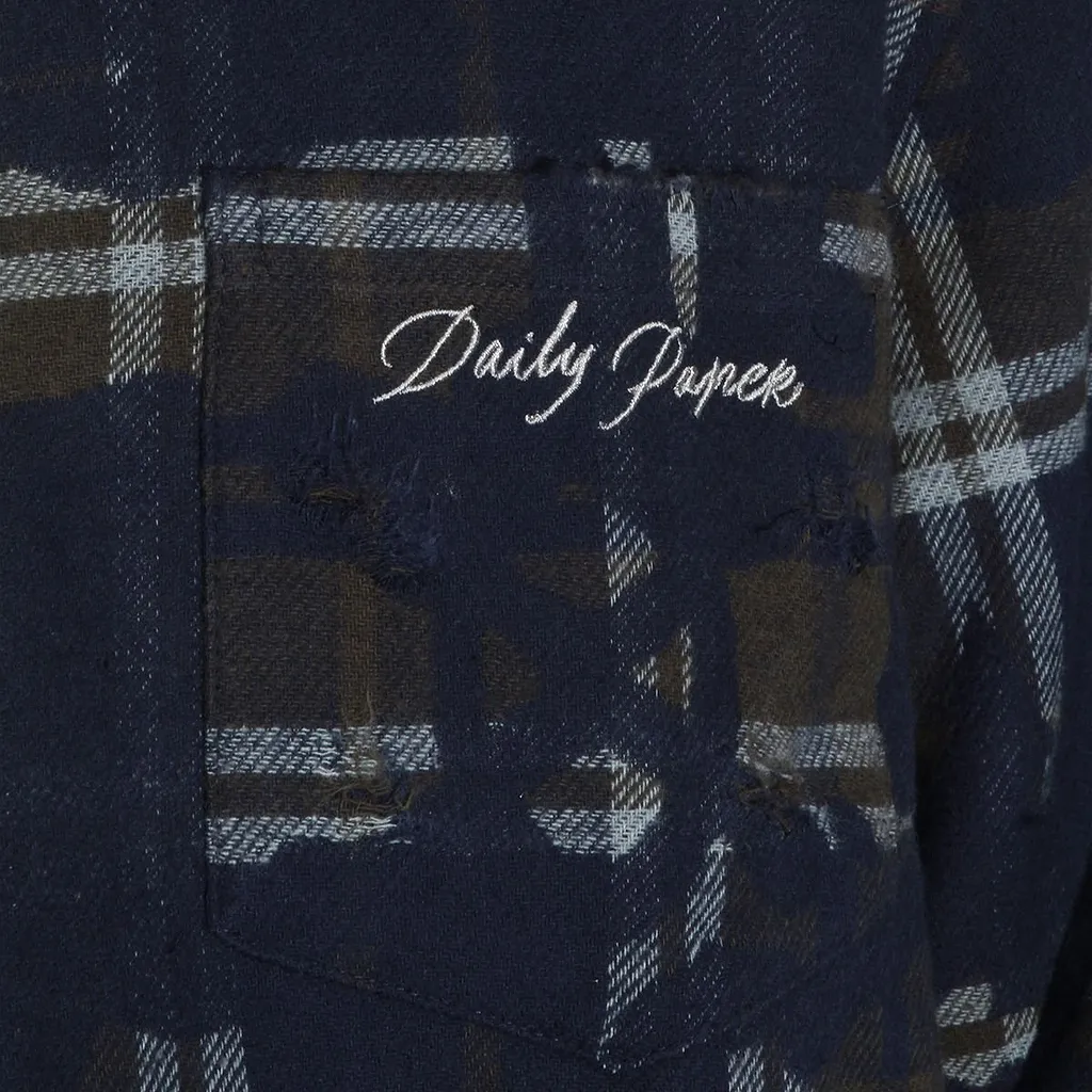 Daily Paper The Patched Check Logo Embroidered Shirt