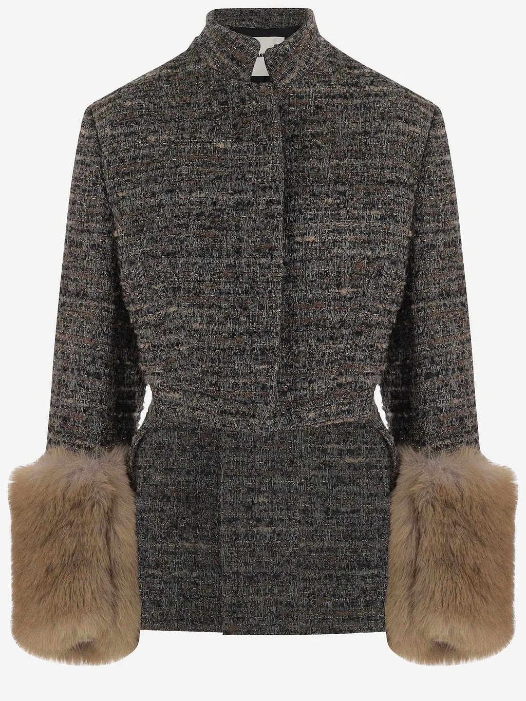 Darkpark Textured Cuff-Trim Coats