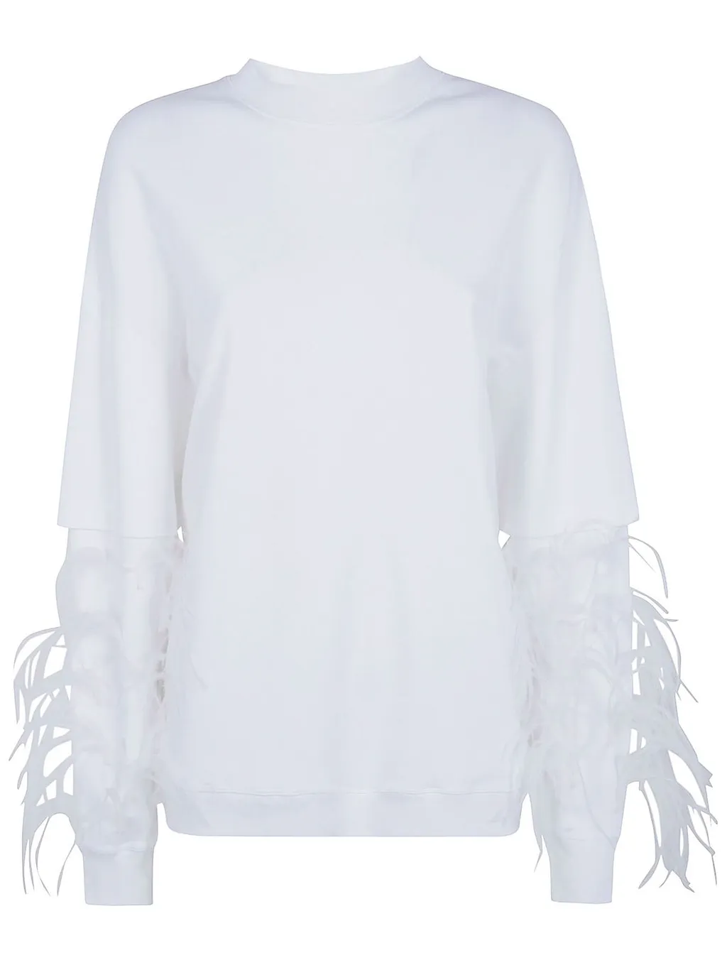 Darkpark Troy Feather-Sleeve Top
