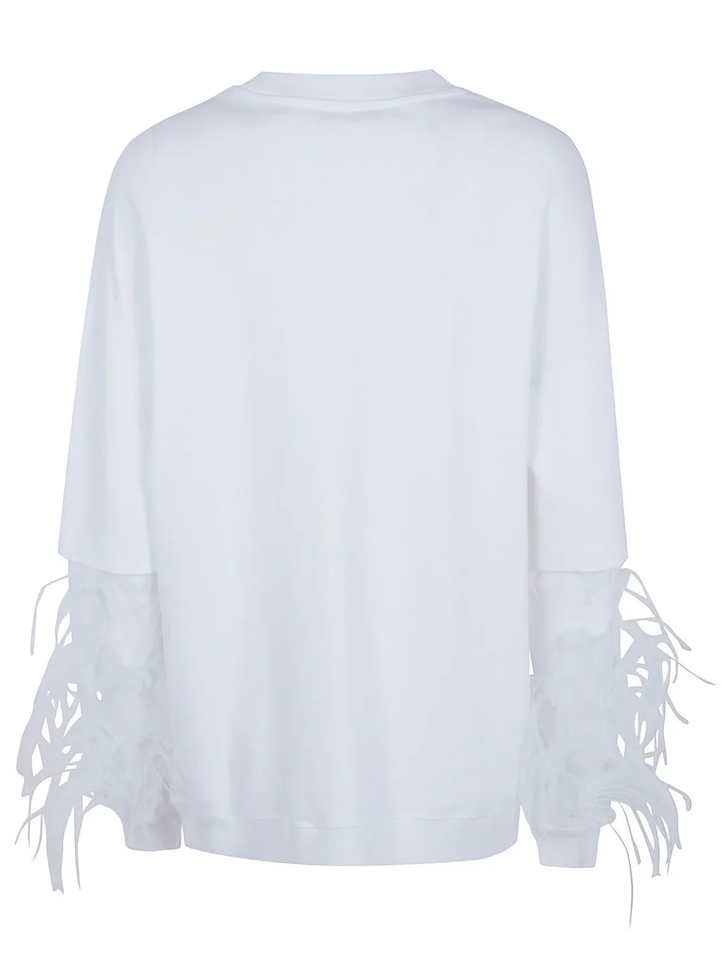 Darkpark Troy Feather-Sleeve Top