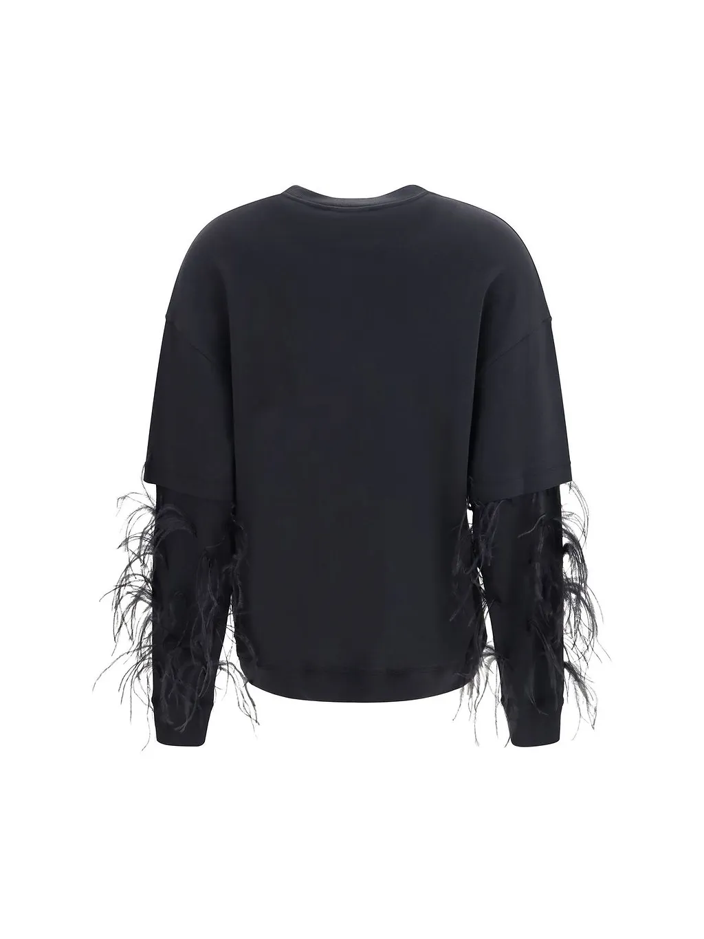 Darkpark Troy Feather-Sleeve Top