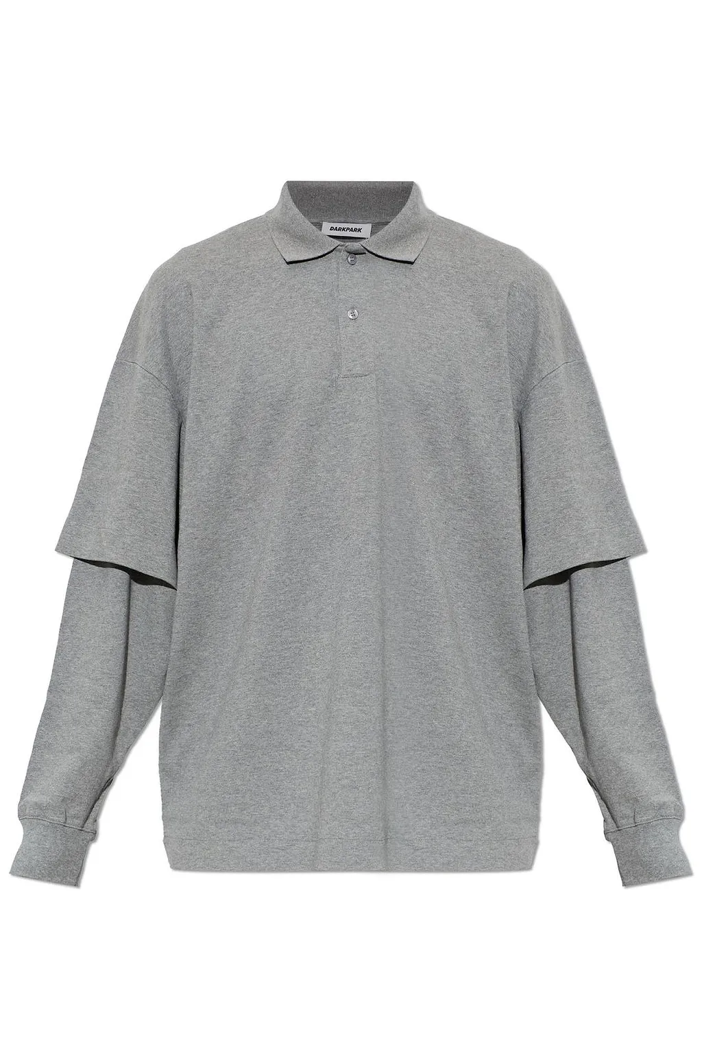 Zack Layered Long-Sleeve Polo Shirt