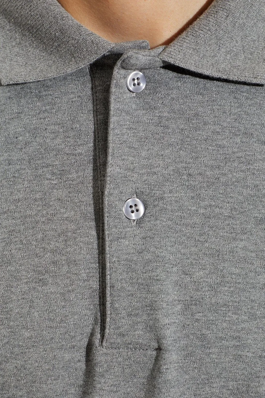 Zack Layered Long-Sleeve Polo Shirt