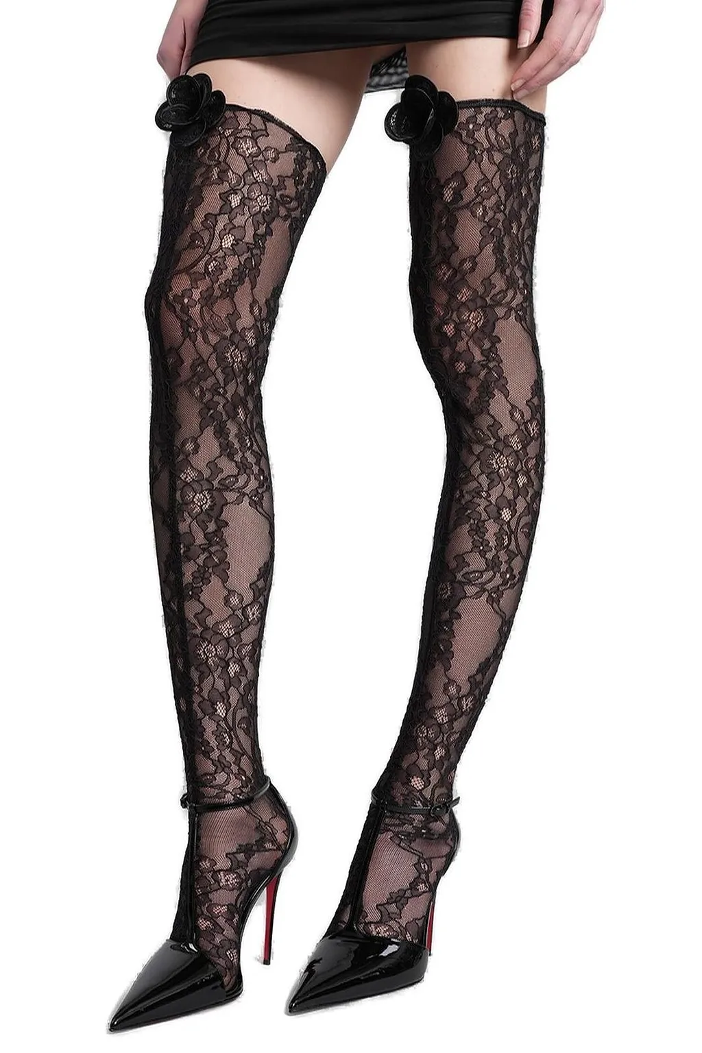 David Koma 3D Flower Lace Stockings