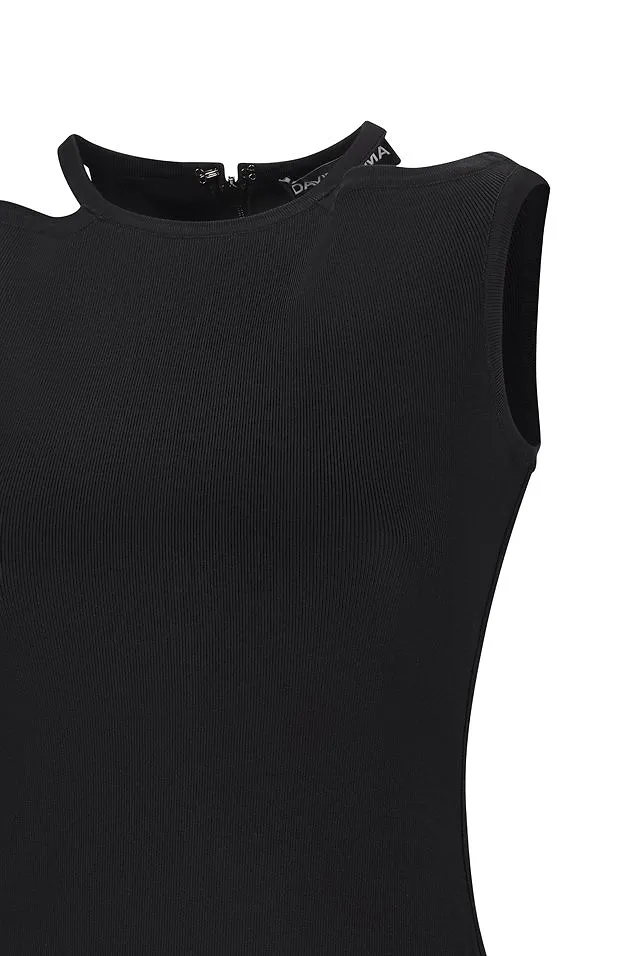 David Koma Buckle-Embellished Off-Shoulder Mini Dress