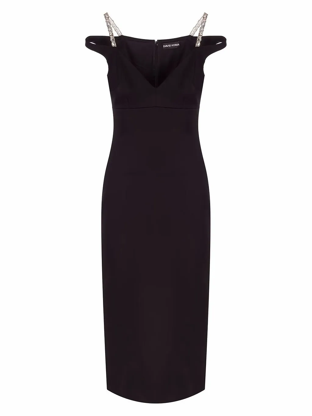 Crystal Strap Midi Dress