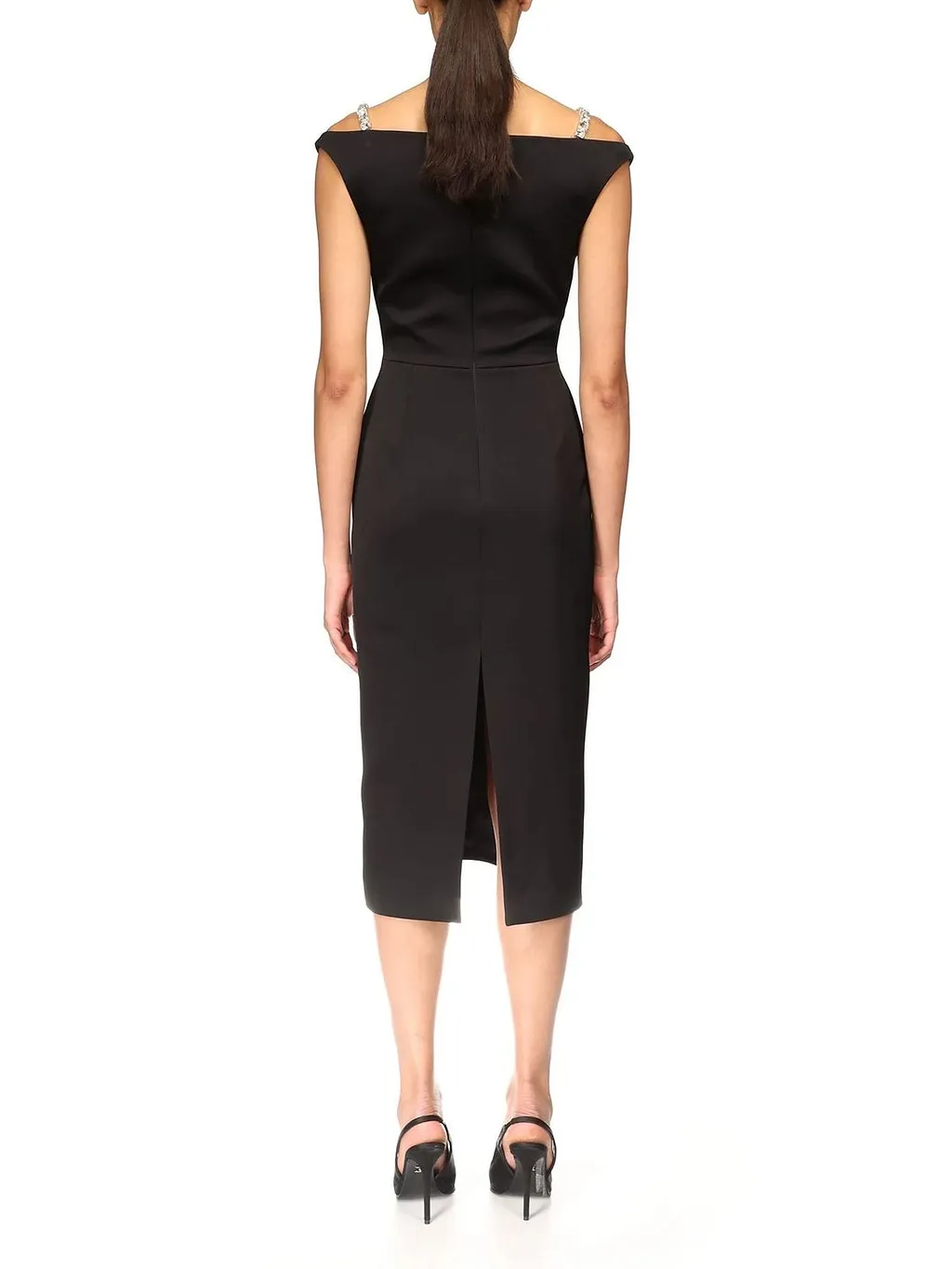 Crystal Strap Midi Dress