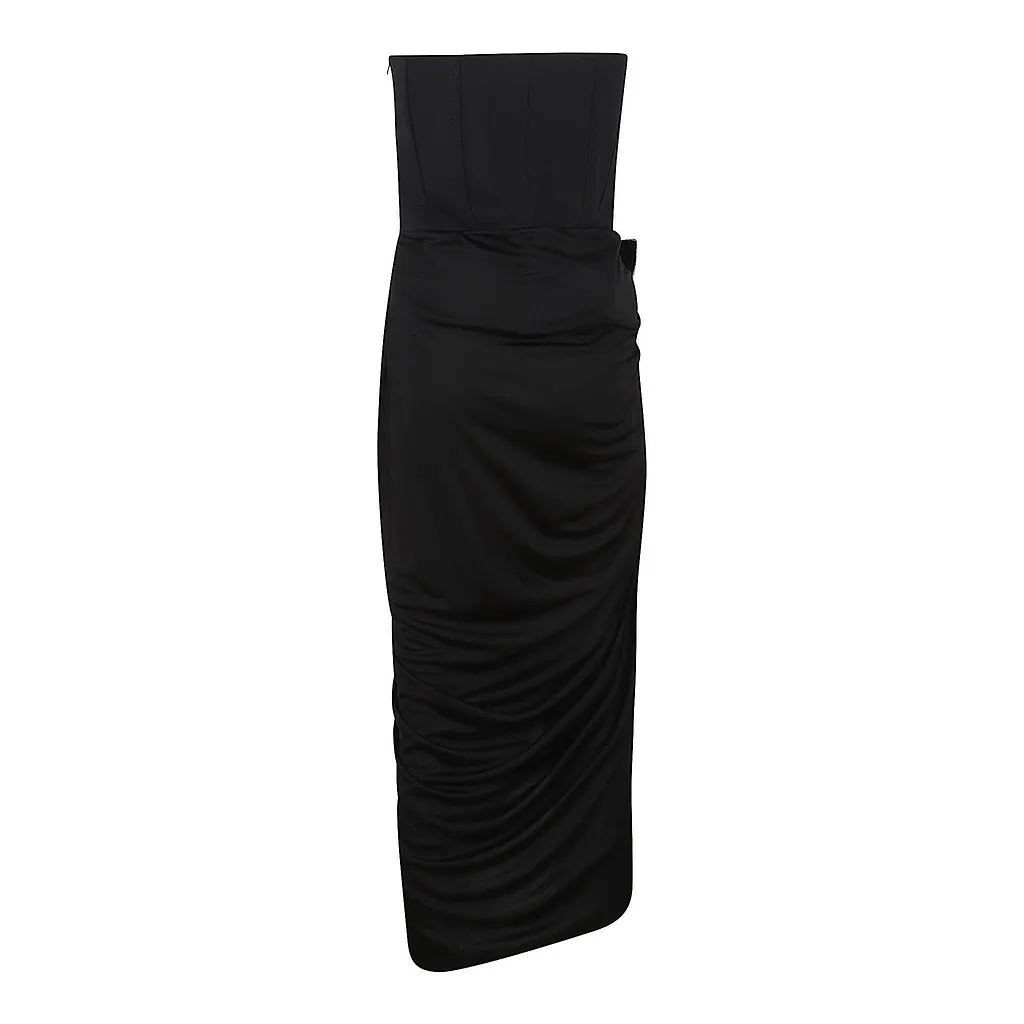 Crystal Embellished Draped Dress