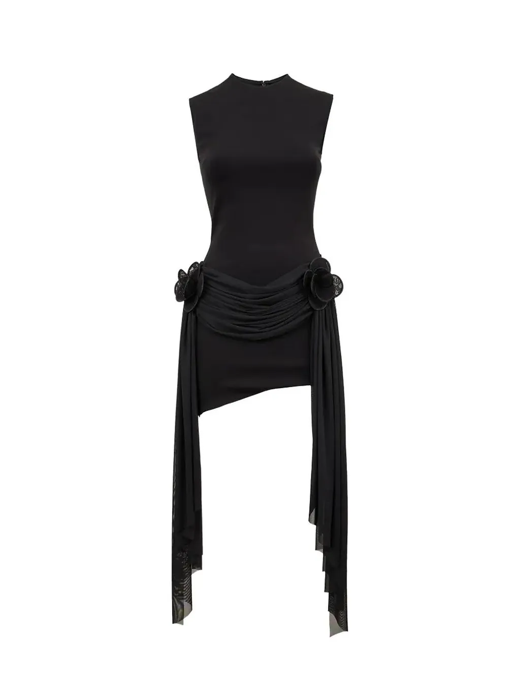 David Koma Draped Floral Mini Dress