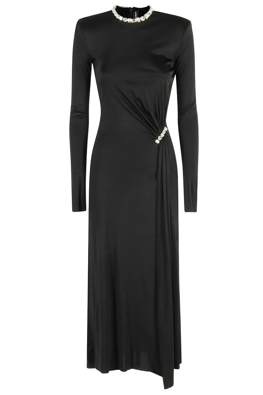 David Koma Draped Embellished Long Dress