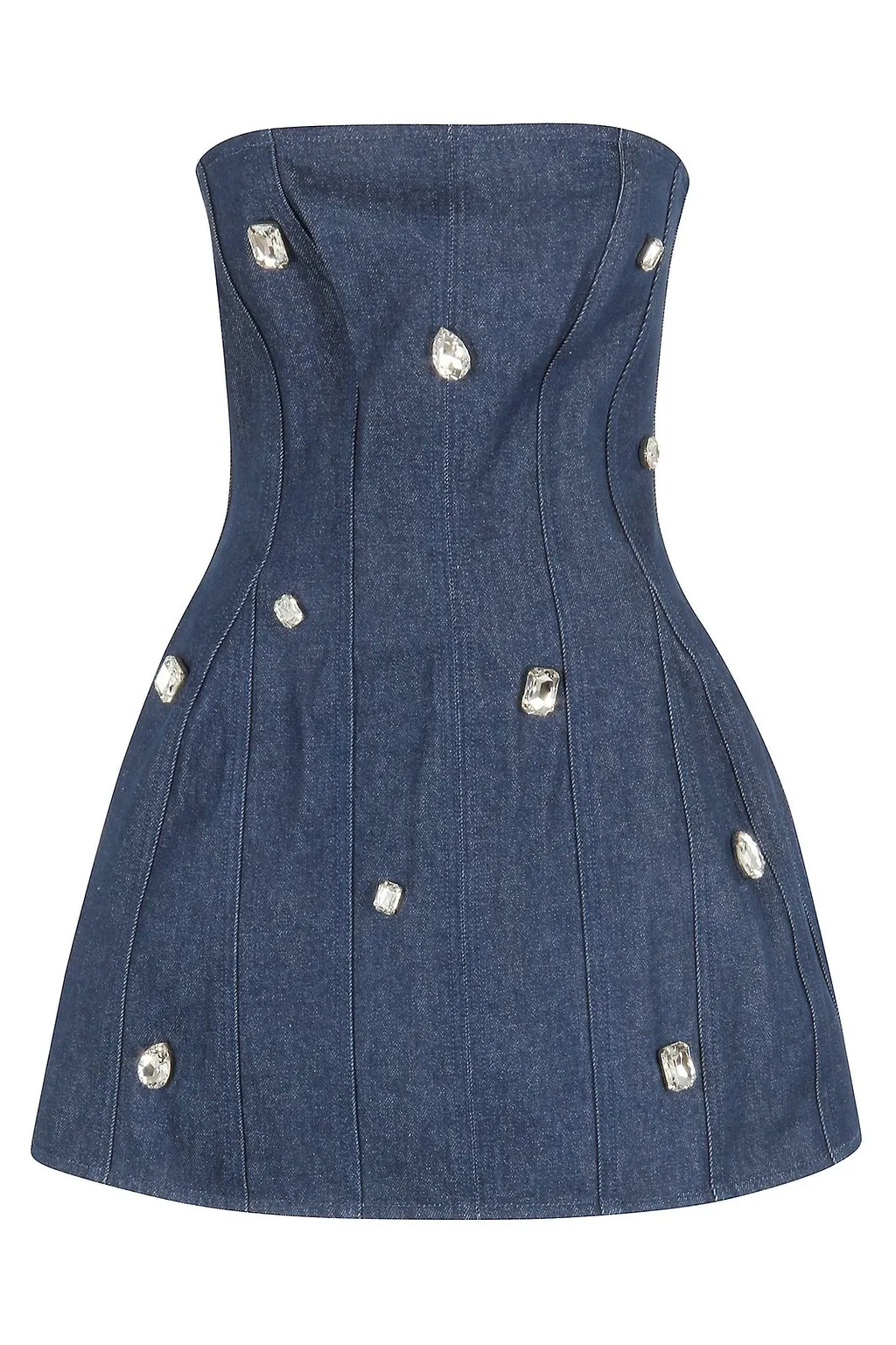 Embellished Strapless Dress