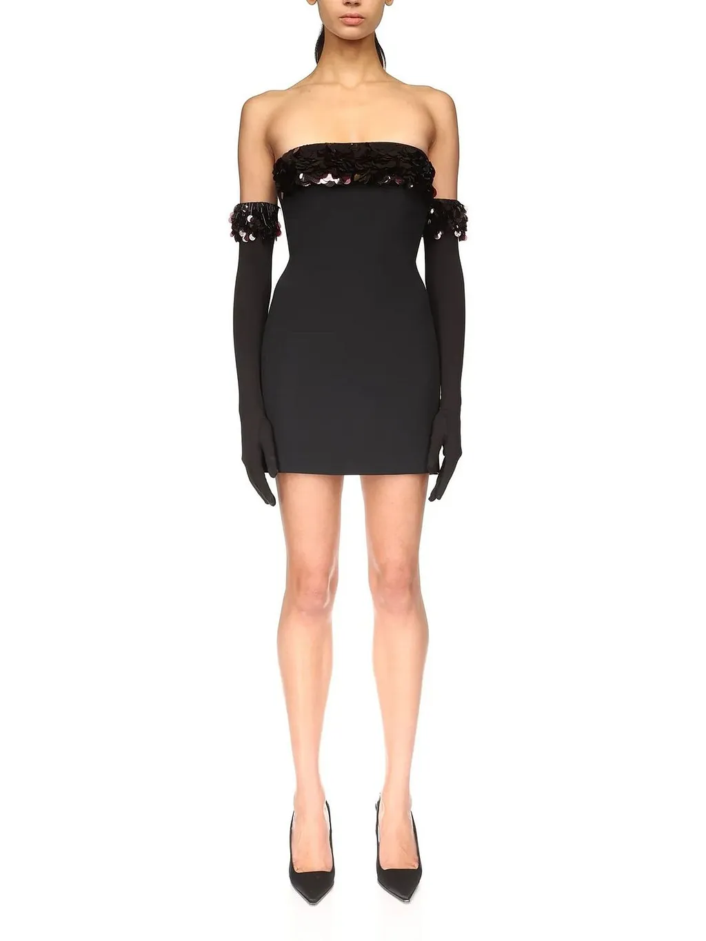 David Koma Payette Embroidered Long Gloves