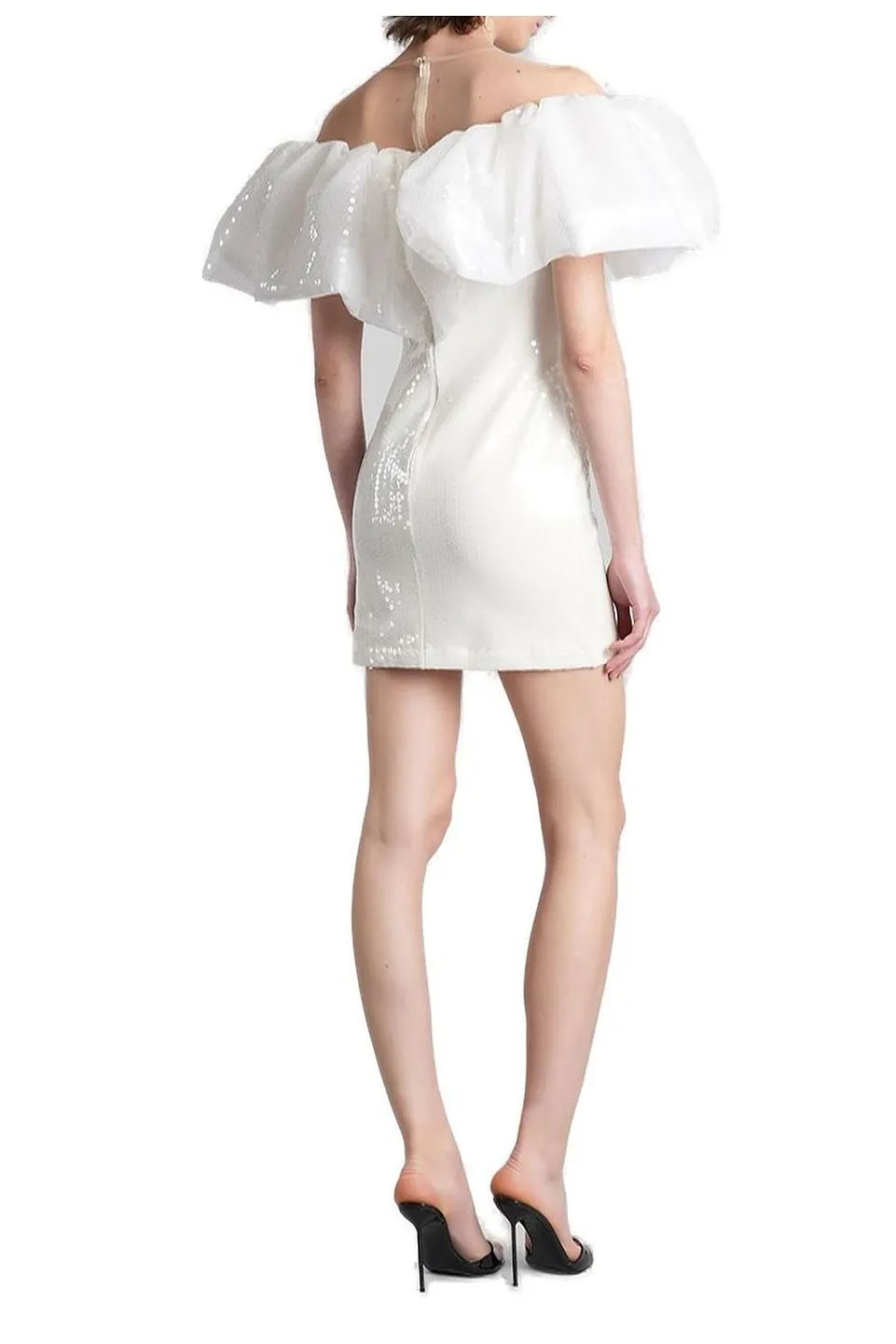 Puff Top Detail Sequin Mini Dress