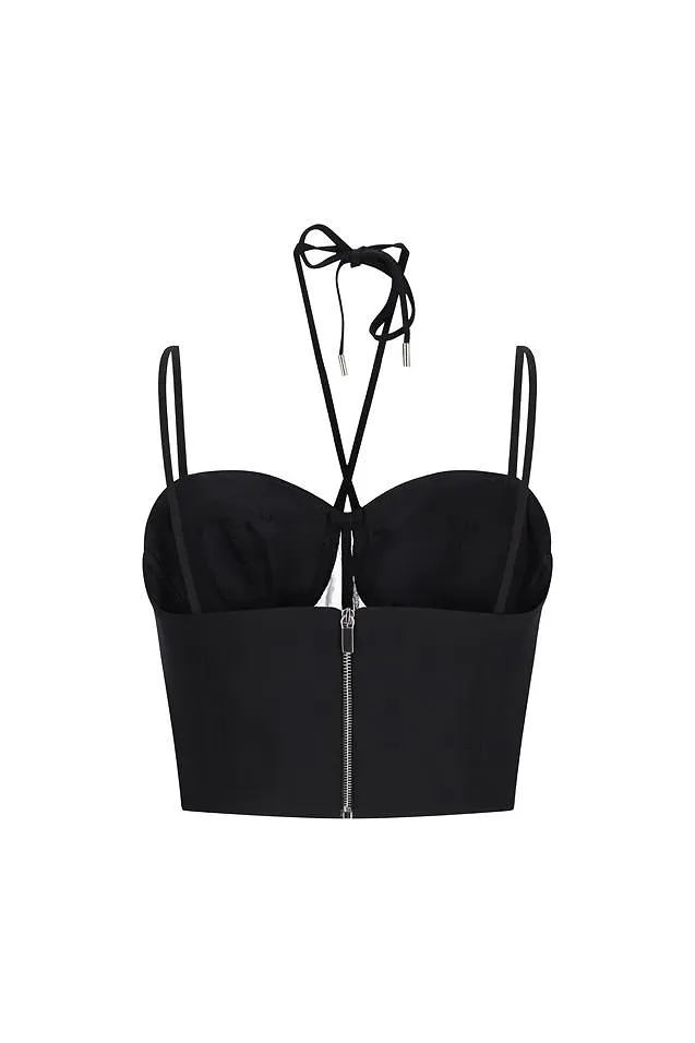 David Koma Sleeveless Tulle Corset Top
