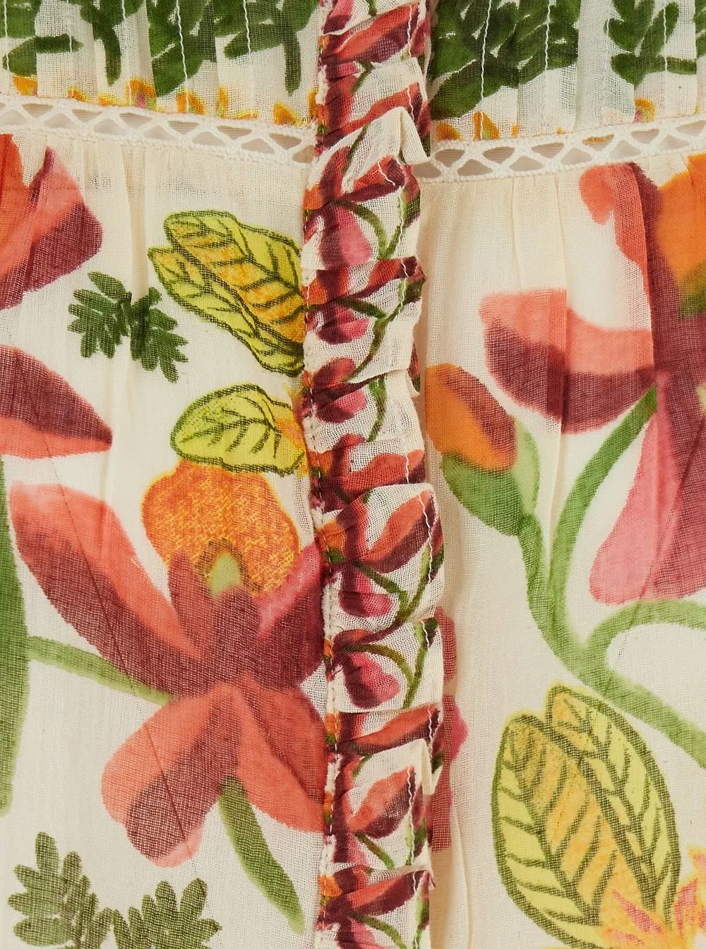 Axelle Printed Pleated Top