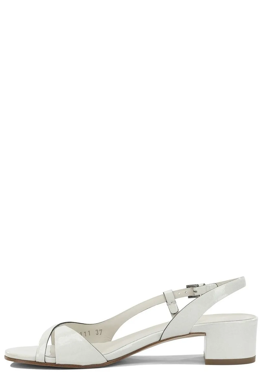 Del Carlo Low Block Heel Slingback Sandals