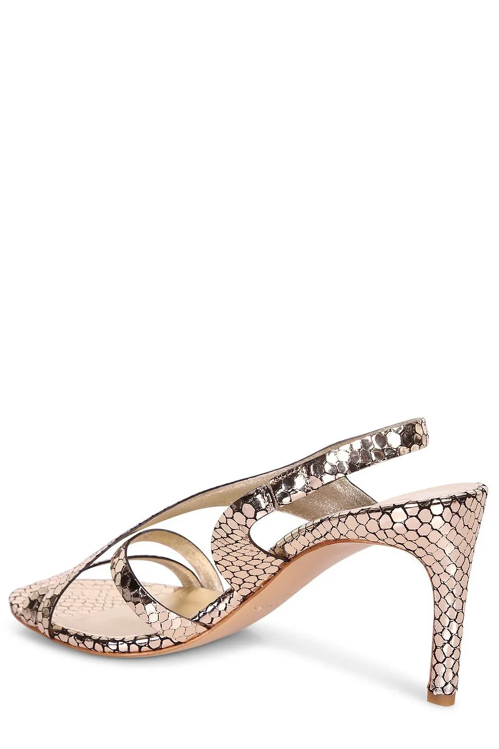 Del Carlo Cross-Strap Heeled Sandals