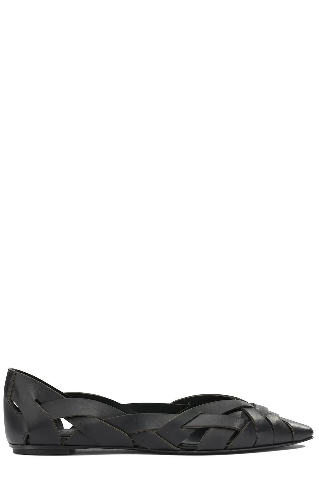 Del Carlo Woven Pointed Ballet Flats