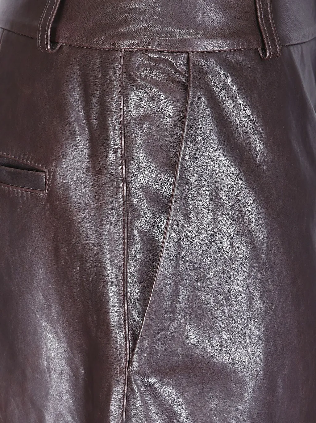 Desa 1972 Leather Rounded-Leg Pants