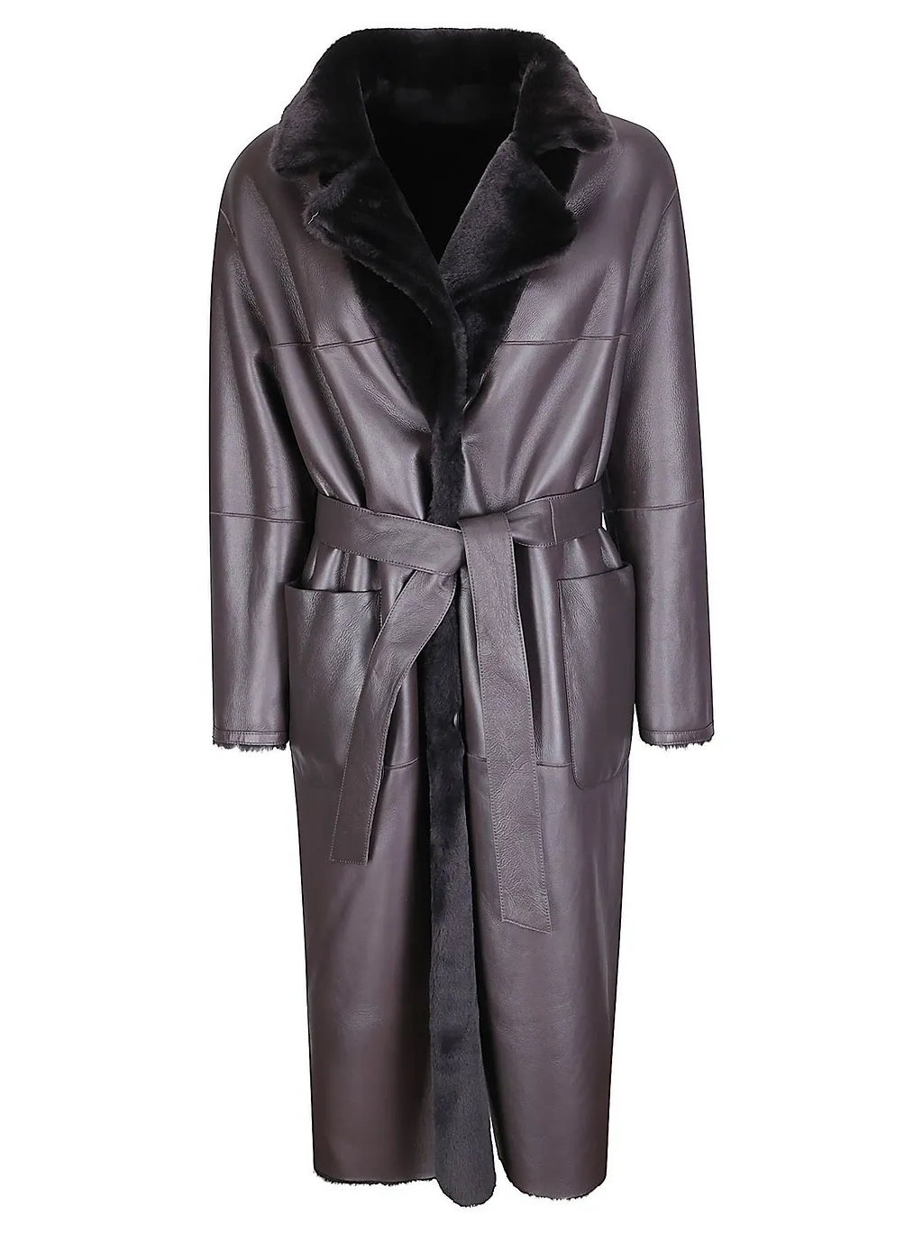 Desa 1972 Reversible Shearling Belted Coat