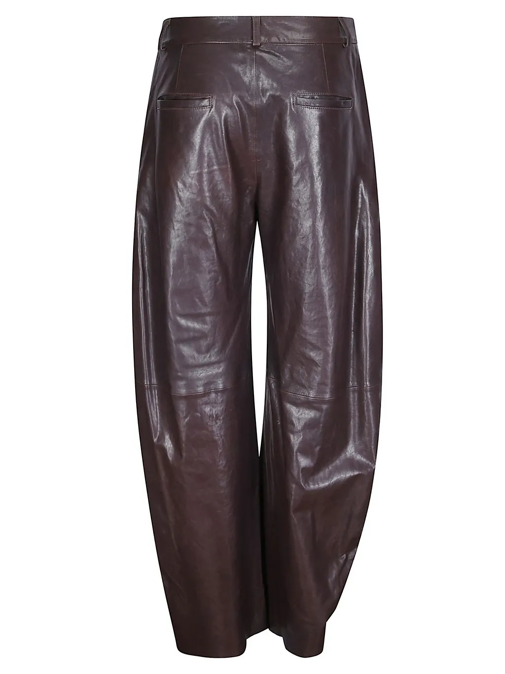 Desa 1972 Leather Rounded-Leg Pants