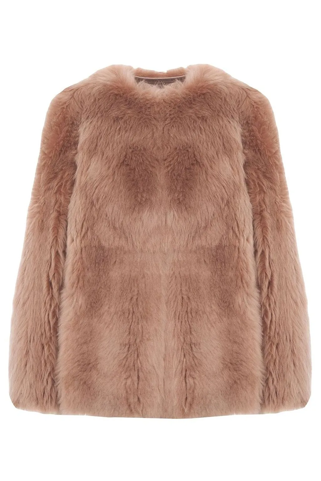Shearling Round-Neck Jacket