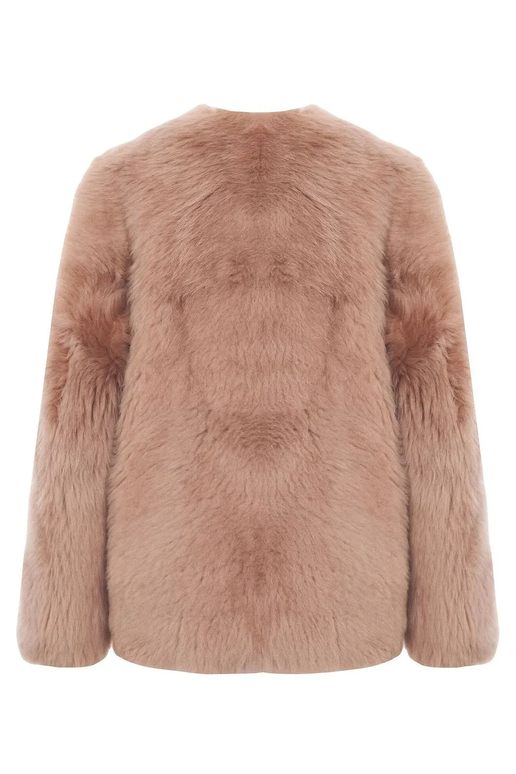 Shearling Round-Neck Jacket