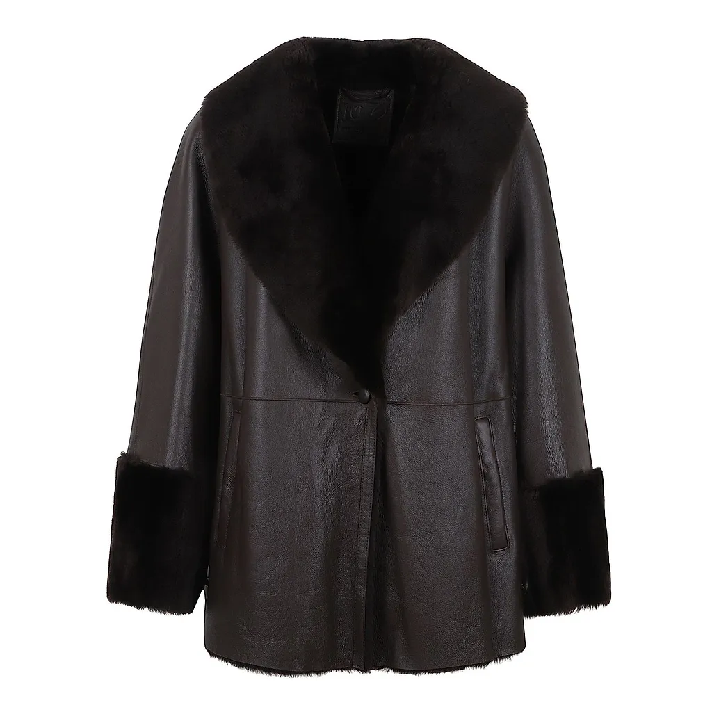 Desa 1972 Shearling Trim Coat