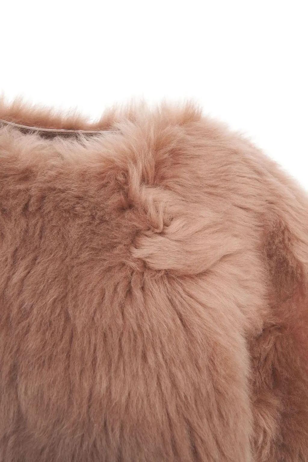 Shearling Round-Neck Jacket