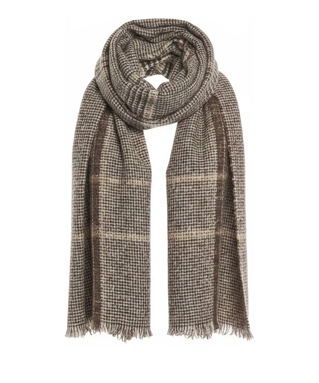 Destin Mega Grande Checkered Pattern Scarf