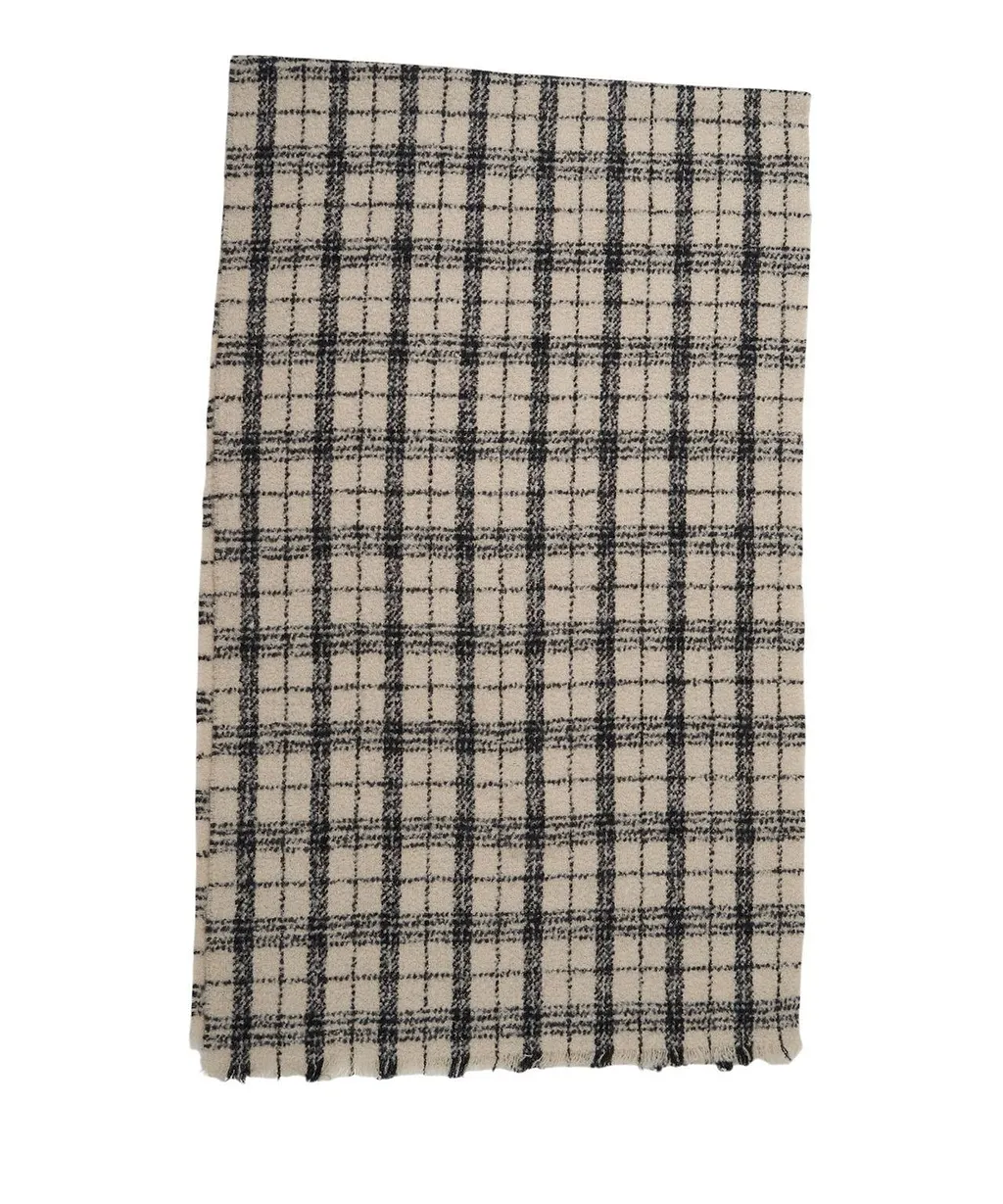 Destin Rasi Grande Check Pattern Scarf
