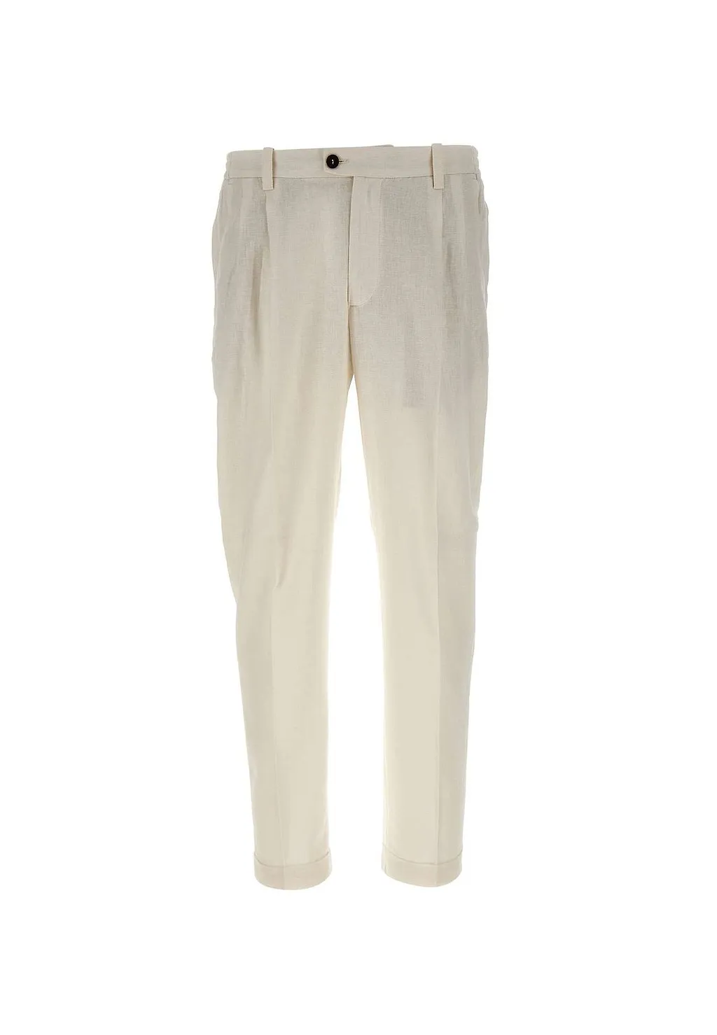 Devore Pleated Straight-Leg Pants