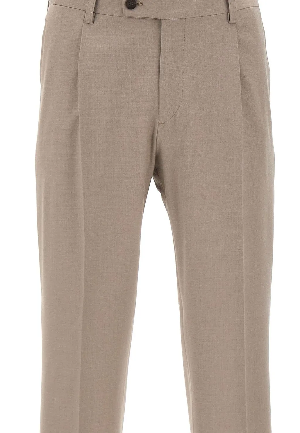 Pleated Straight-Leg Pants