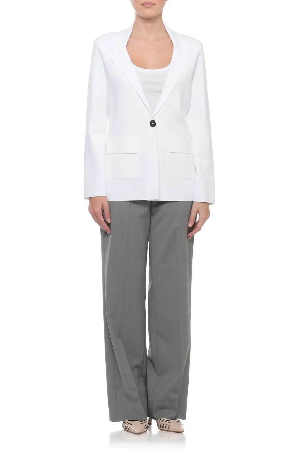 D.Exterior Single-Breasted Blazer
