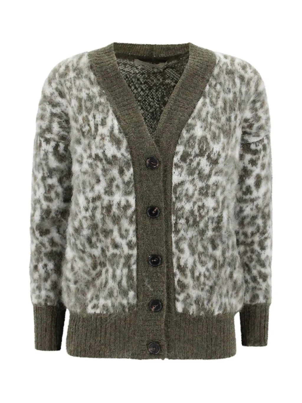 D.Exterior V-Neck Button-Up Cardigan